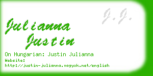 julianna justin business card